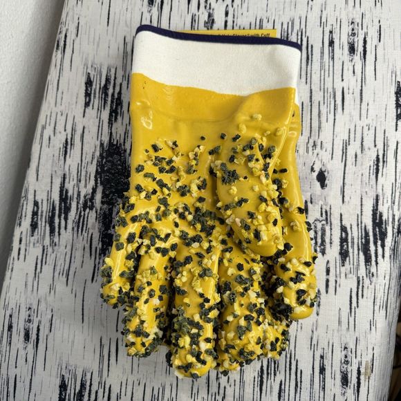 ShuBee Ugly Gloves With Cuff One Size Fits Most PVC Chip Coated Jersey Lined - Picture 4 of 5